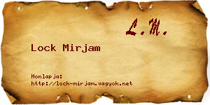 Lock Mirjam névjegykártya